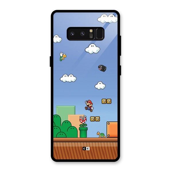 Super Plumber Glass Back Case for Galaxy Note 8