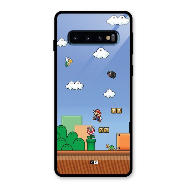 Super Plumber Glass Back Case for Galaxy S10