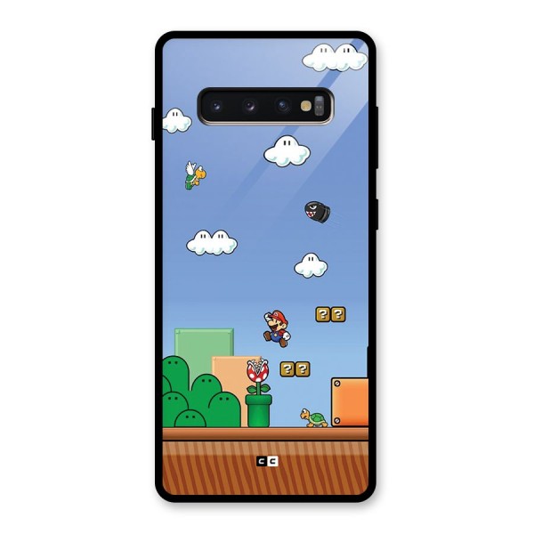 Super Plumber Glass Back Case for Galaxy S10 Plus