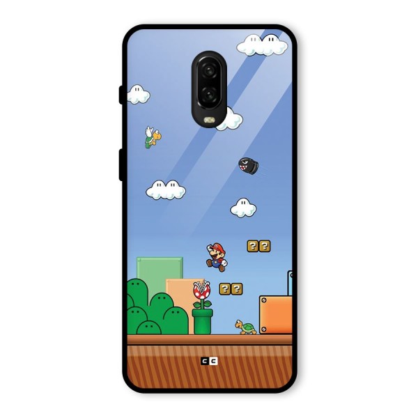 Super Plumber Glass Back Case for OnePlus 6T