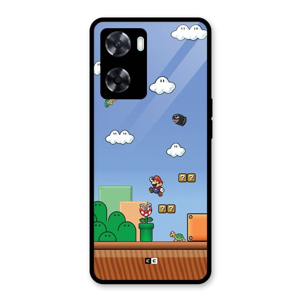 Super Plumber Glass Back Case for Oppo A77