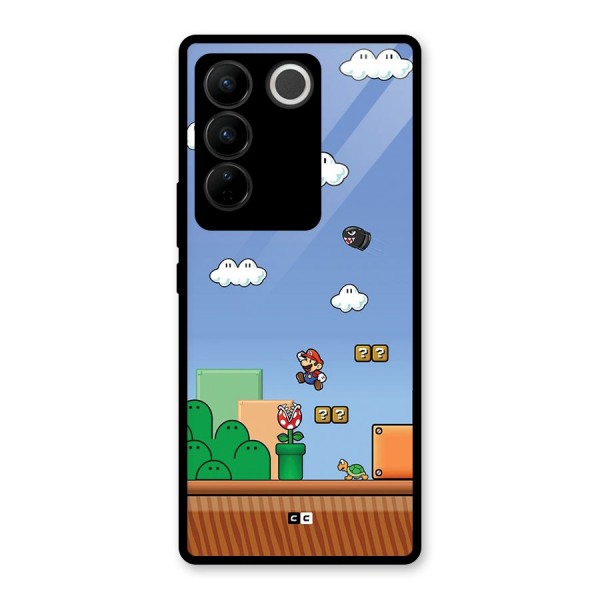 Super Plumber Glass Back Case for Vivo V27