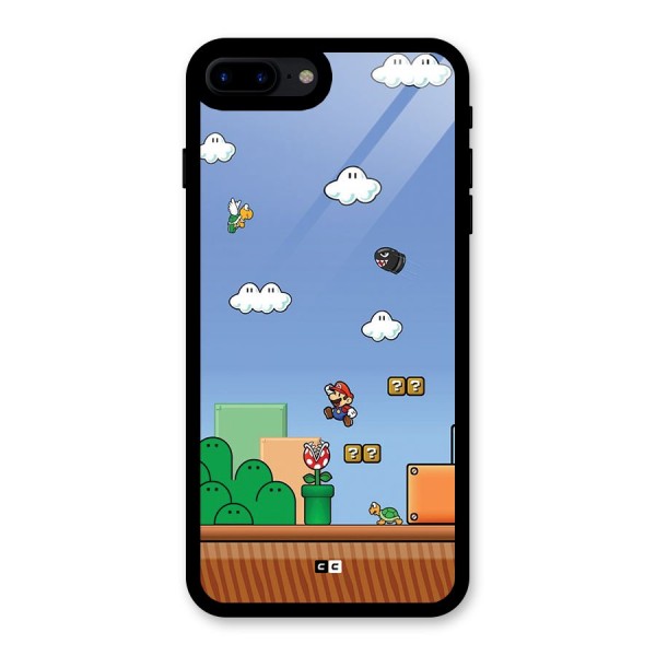 Super Plumber Glass Back Case for iPhone 8 Plus