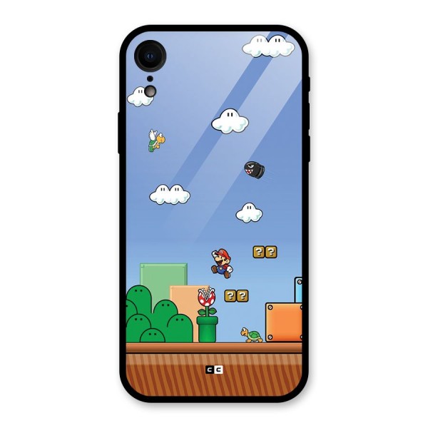 Super Plumber Glass Back Case for iPhone XR