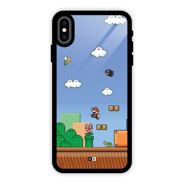 Super Plumber Glass Back Case for iPhone XS Max