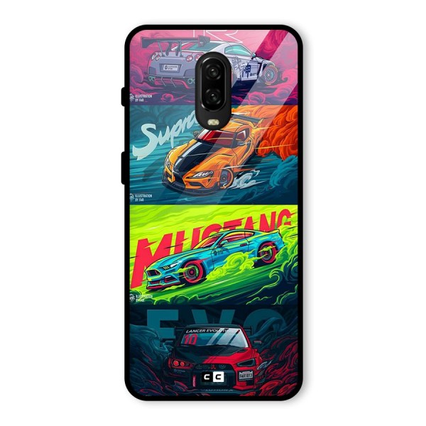 Super Racing Car Glass Back Case for OnePlus 6T