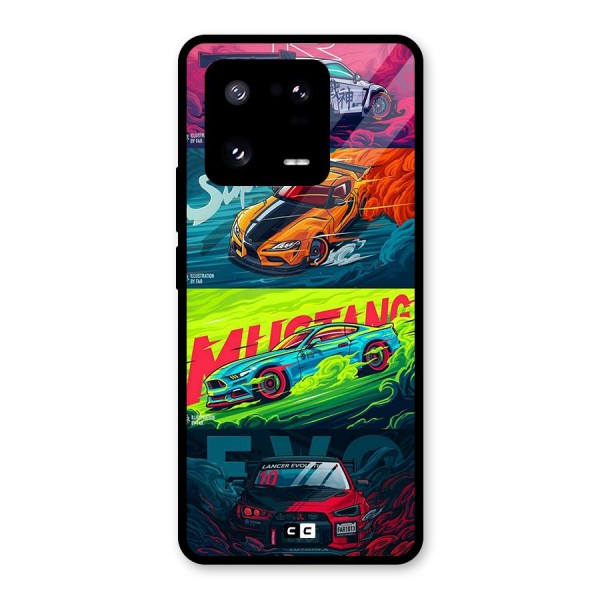 Super Racing Car Glass Back Case for Xiaomi 13 Pro