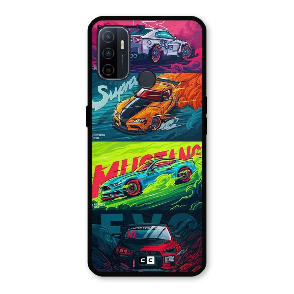 Super Racing Car Metal Back Case for Oppo A53