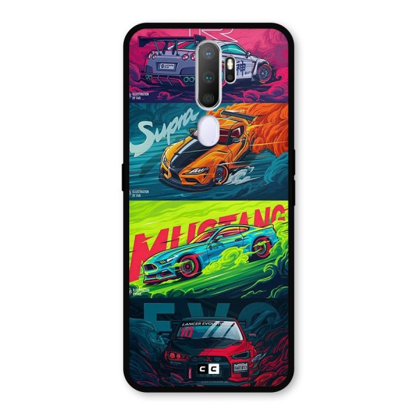 Super Racing Car Metal Back Case for Oppo A9 (2020)