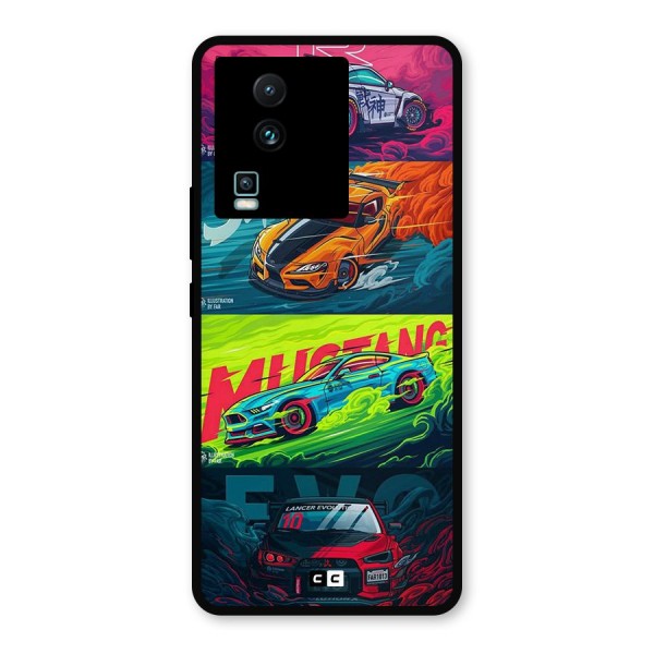Super Racing Car Metal Back Case for iQOO Neo 7