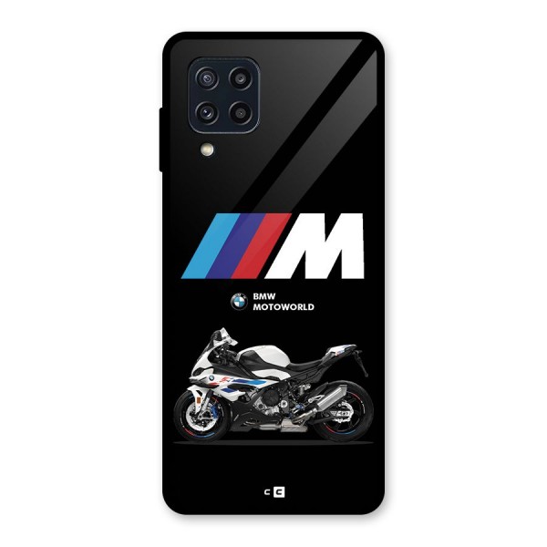 Superbike Stripes Glass Back Case for Galaxy M32