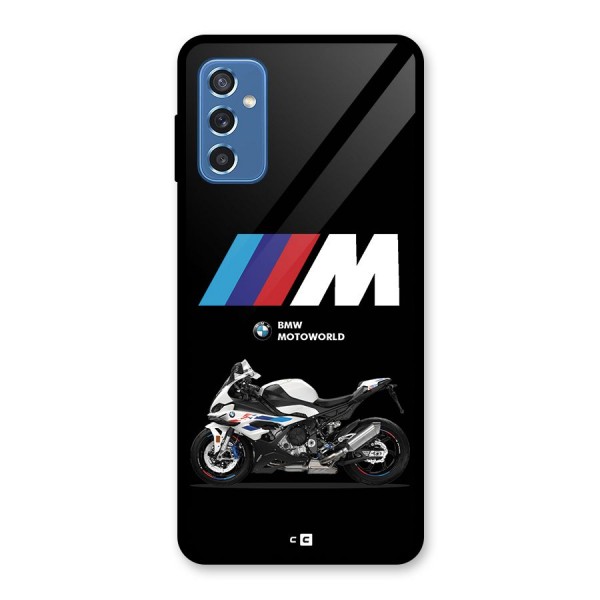 Superbike Stripes Glass Back Case for Galaxy M52 5G