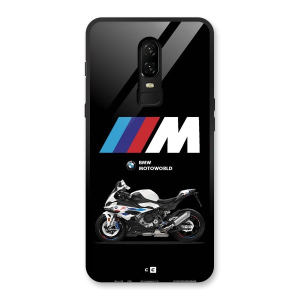 Superbike Stripes Glass Back Case for OnePlus 6