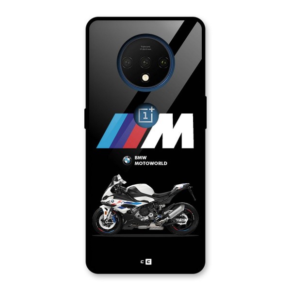 Superbike Stripes Glass Back Case for OnePlus 7T