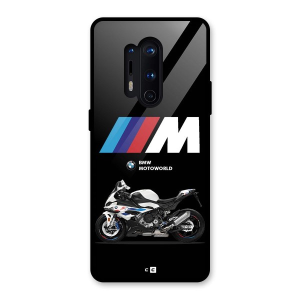 Superbike Stripes Glass Back Case for OnePlus 8 Pro