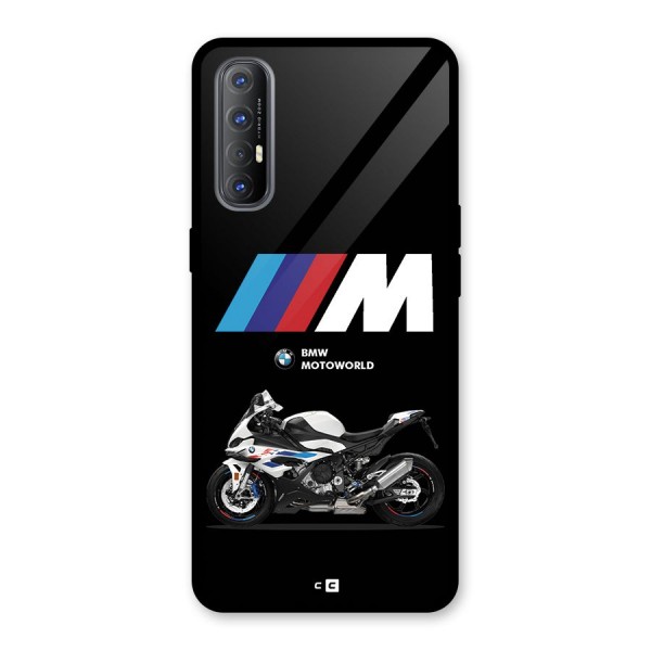 Superbike Stripes Glass Back Case for Oppo Reno3 Pro