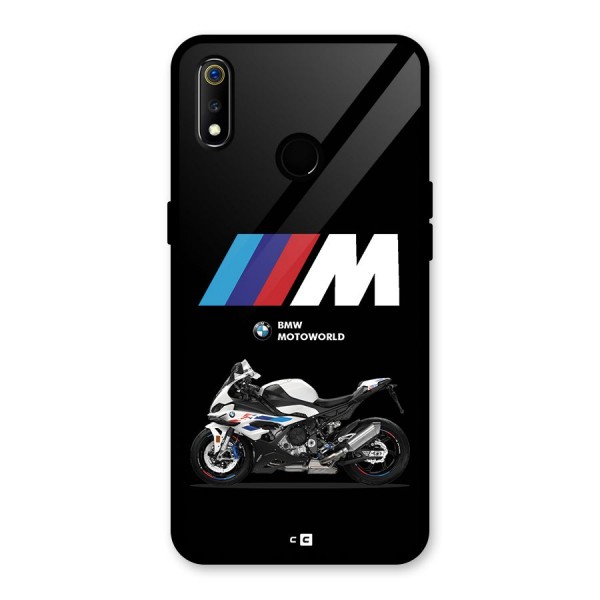 Superbike Stripes Glass Back Case for Realme 3
