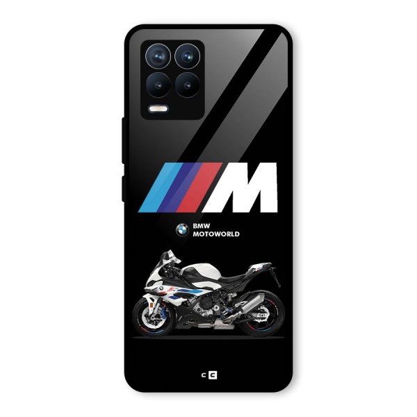 Superbike Stripes Glass Back Case for Realme 8 Pro