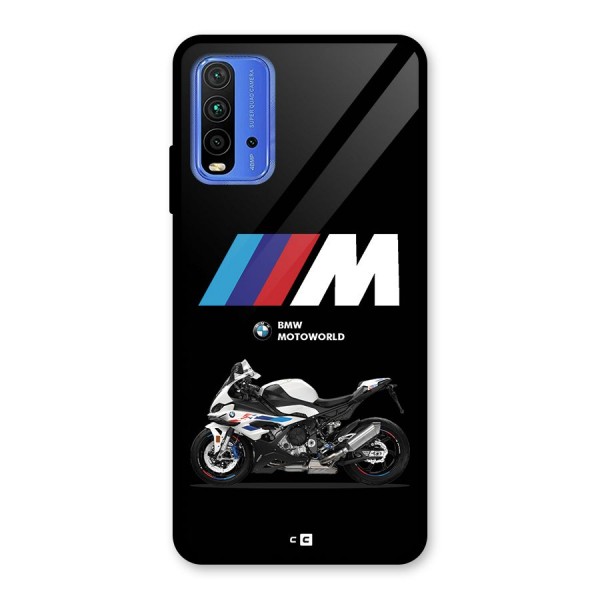 Superbike Stripes Glass Back Case for Redmi 9 Power