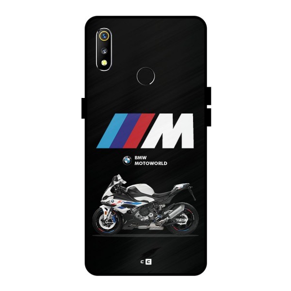Superbike Stripes Metal Back Case for Realme 3