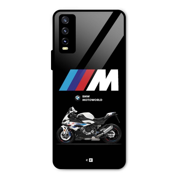 Superbike Stripes Metal Back Case for Vivo Y20i