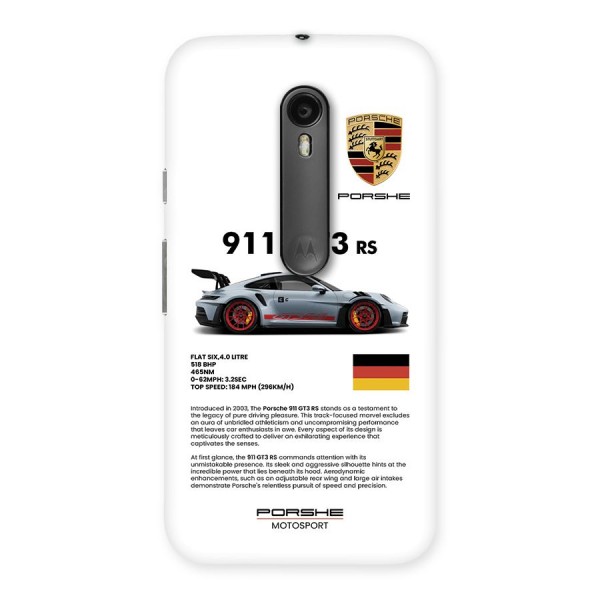 Supercar Features Back Case for Moto G3