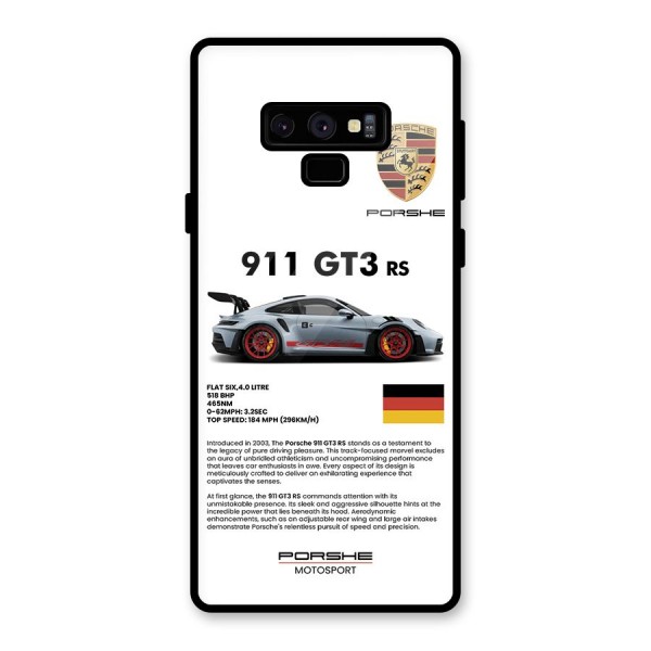 Supercar Features Glass Back Case for Galaxy Note 9