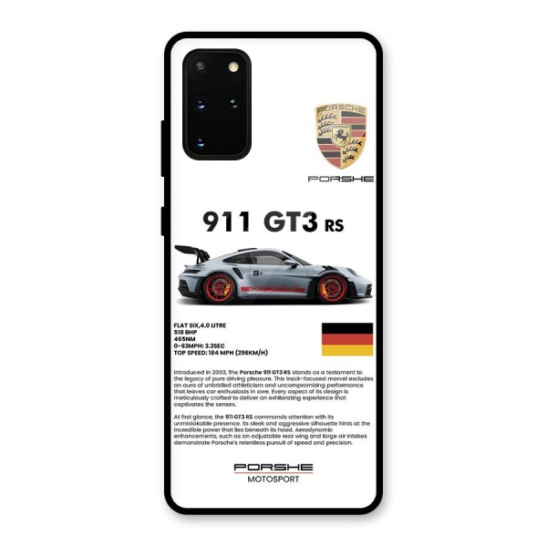 Supercar Features Glass Back Case for Galaxy S20 Plus