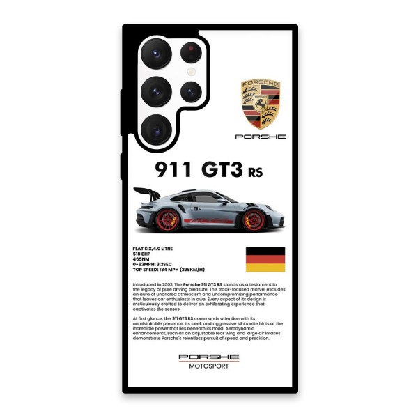 Supercar Features Glass Back Case for Galaxy S22 Ultra 5G
