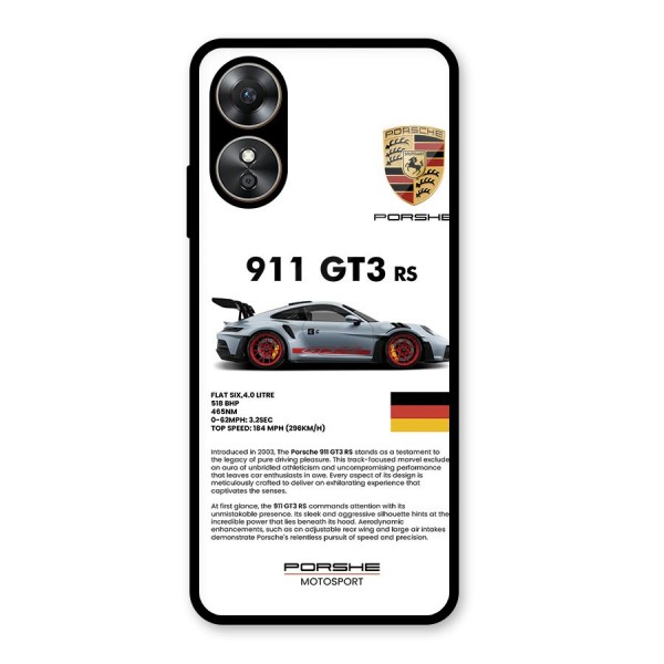 Supercar Features Glass Back Case for Oppo A17