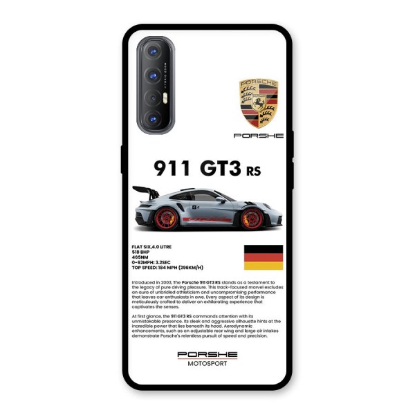 Supercar Features Glass Back Case for Oppo Reno3 Pro