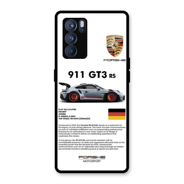 Supercar Features Glass Back Case for Oppo Reno6 Pro 5G