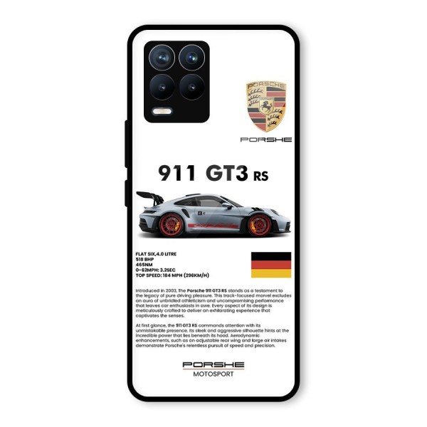 Supercar Features Glass Back Case for Realme 8 Pro