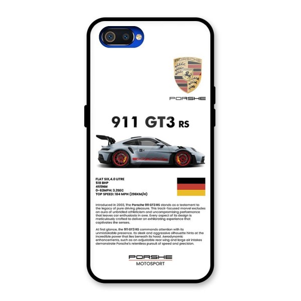 Supercar Features Glass Back Case for Realme C2