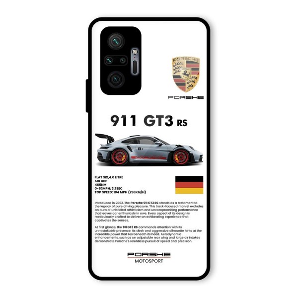 Supercar Features Glass Back Case for Redmi Note 10 Pro Max