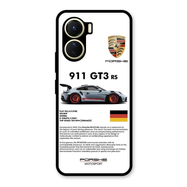 Supercar Features Glass Back Case for Vivo Y16