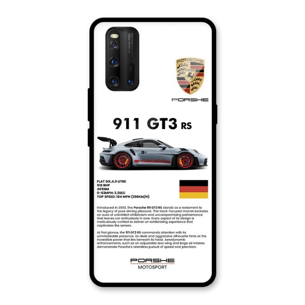Supercar Features Glass Back Case for Vivo iQOO 3
