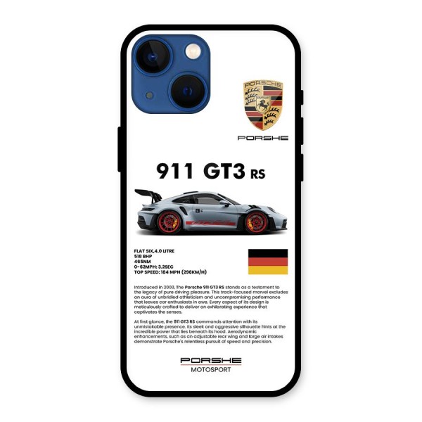 Supercar Features Glass Back Case for iPhone 13 Mini