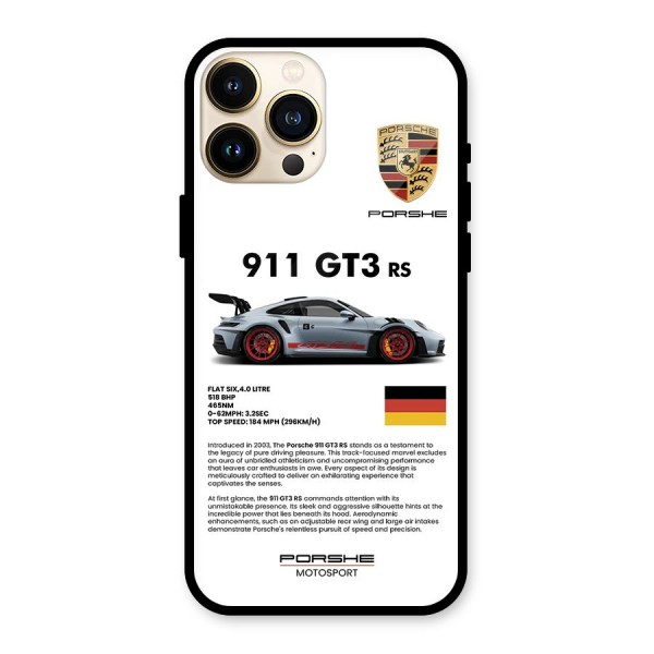 Supercar Features Glass Back Case for iPhone 13 Pro Max