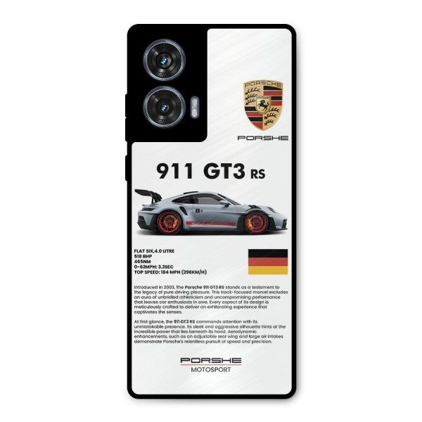 Supercar Features Metal Back Case for Motorola Edge 50 Fusion