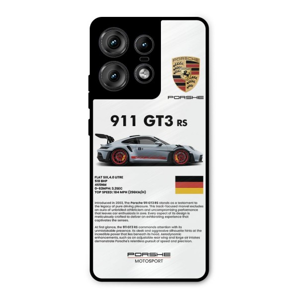 Supercar Features Metal Back Case for Motorola Edge 50 Pro
