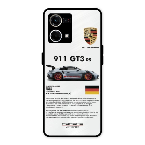Supercar Features Metal Back Case for Oppo F21 Pro 4G
