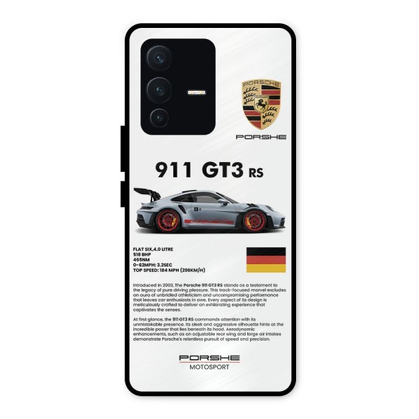 Supercar Features Metal Back Case for Vivo V23 5G