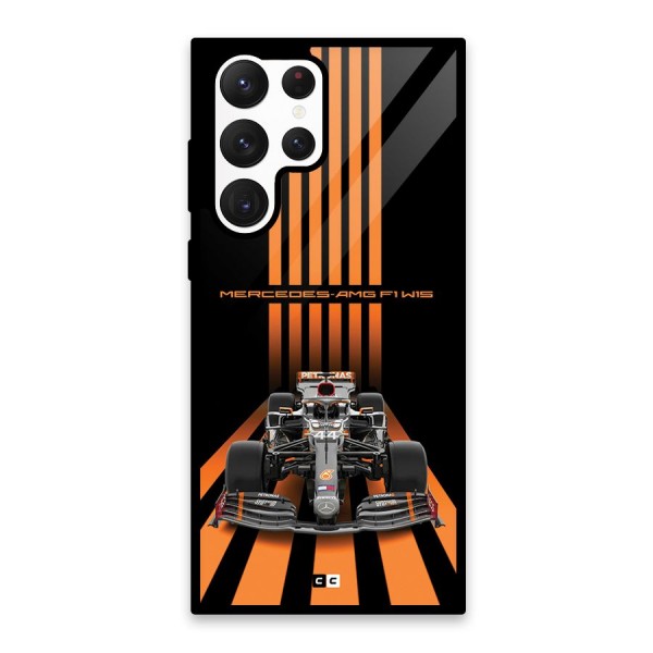 Supercar On Track Glass Back Case for Galaxy S22 Ultra 5G