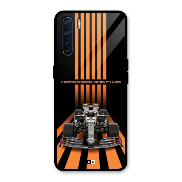 Supercar On Track Glass Back Case for Oppo F15