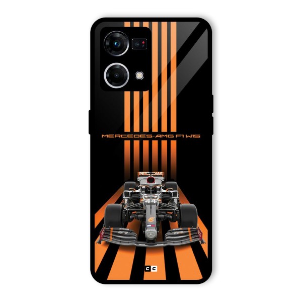 Supercar On Track Glass Back Case for Oppo F21 Pro 4G