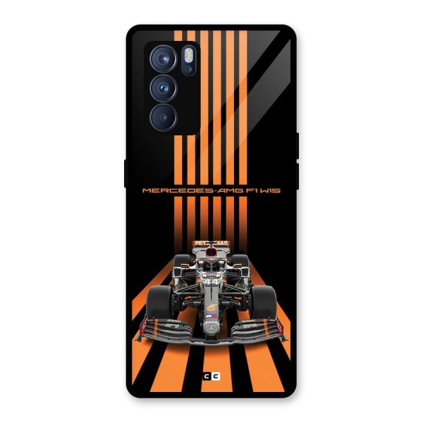 Supercar On Track Glass Back Case for Oppo Reno6 Pro 5G