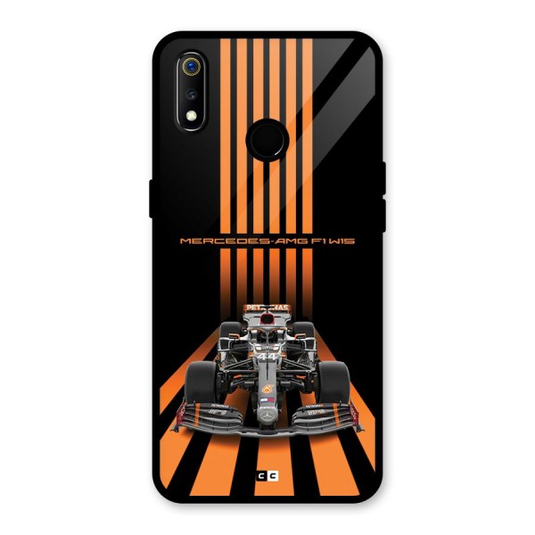 Supercar On Track Glass Back Case for Realme 3