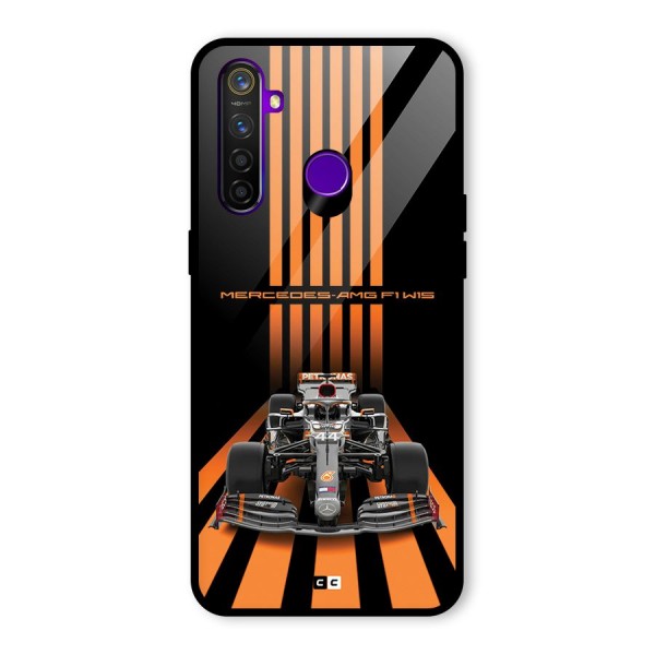 Supercar On Track Glass Back Case for Realme 5 Pro