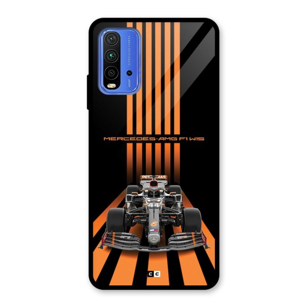 Supercar On Track Glass Back Case for Redmi 9 Power
